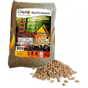Pellets de madera Crépito – Palet de 72 sacos (1080 kg)